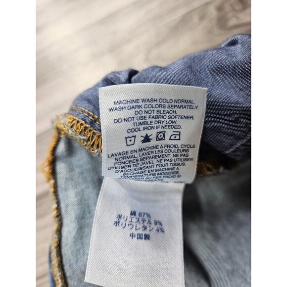 Lands End Jeans Womens 12 Blue Straight Leg Classic Fit Stretch Denim Pants - Picture 7 of 12